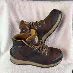 Carhartt Gilmore Boots Mens 10 W Waterproof 5-In Hiking Work  Brown Alloy Toe